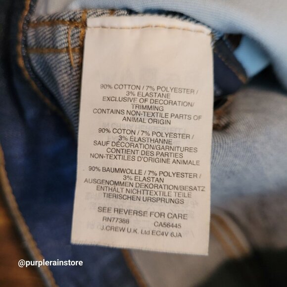 Madewell Jeans 28 Button Fly Skinny 10" High Rise Rosecliff Wash H6319 Stretch - Picture 6 of 13